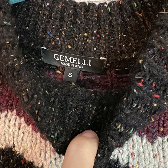 Gemelli Italian Wool blend colorful sweater - Picture 3 of 5